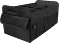 Car Trunk Organizer for SUV 72L Large Capacity Collapsible Storage, 4 Compartment Car Accessories for Men/Women, Black
