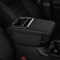 Car Armrest Cover Fit for Mazda Mazda 3 Upgrade Memory Foam Console Protector with Cup Holders and 2 Storage Pockets (Black)
