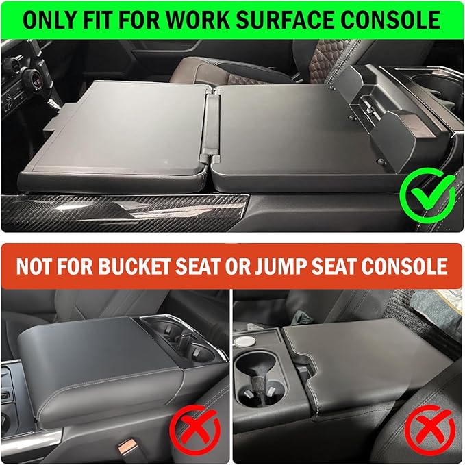 Center Console Cover for Ford F150 2026 2025 2024 2023 2022 2021 - F150 Lightnig 2022-2026 Armrest Pad, Anti-Scratch Middle Console Cover for Ford F150 Accessories (Work Surface Console Only)