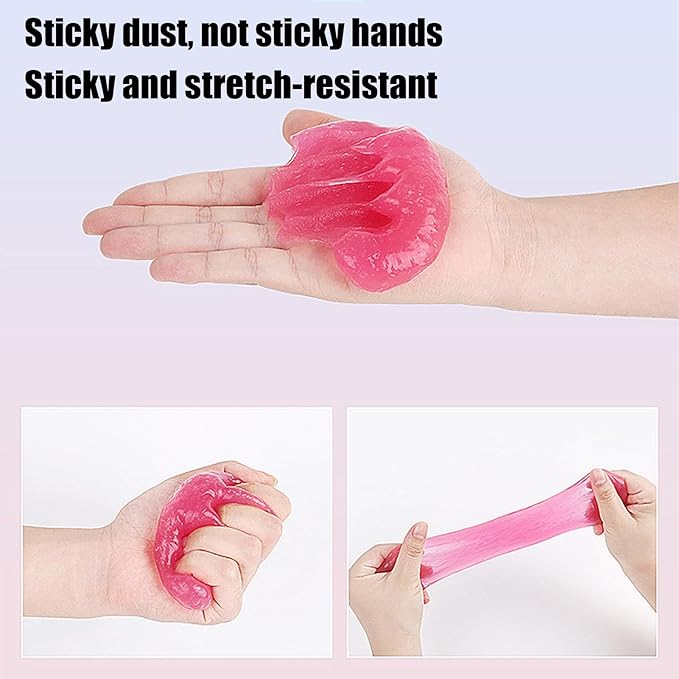 Car Cleaning Putty - Versatile Interior Cleaner and Keyboard Detailing Gel | High-Performance Slime for Car Interiors, Home, & Office Use, Easy to Use Cleaning Accessory for Dust Dirt Removal