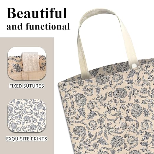 ABUIFDK Car Trash Can, Cute Car Trash Bag, Hanging Car Organizer and Storage Bag, Trash Bin for Car Accessories, Vehicle, Travelling, Camping Retro White Flower