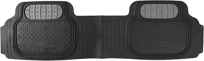 FH Group Car Floor Mats - Heavy-Duty Rubber Floor Mats for Cars, Universal Fit Full Set, Trimmable Automotive Floor Mats, ClimaProof Floor Mats For Most Sedan, SUV, Truck Floor Mats Gray