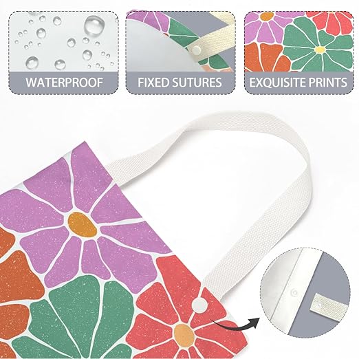 Pykfrhh Retro Flower Car Trash Can, Car Trash Bag Hanging, Waterproof Cars Back Seat Hanging Organizer and Storage Trash Bags for Vehicle Travelling Camping
