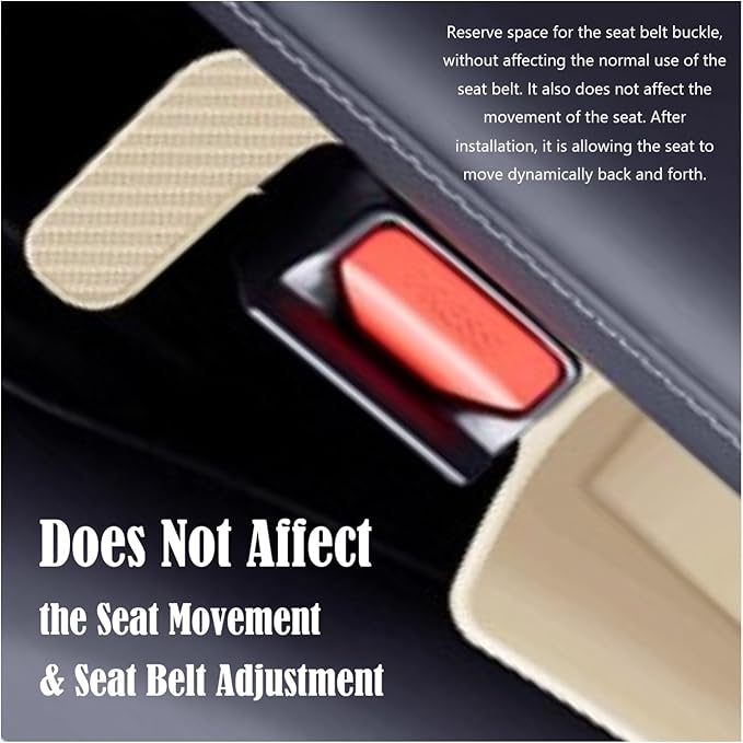 Berylins Seat Gap Storage Box for Your Car,Trucks, Auto Side Seat Gap Filler Organizer 2 Pack, Fill the Gap Space Between the Console and Seats, Universal Car Accessories Gap Filler, Beige