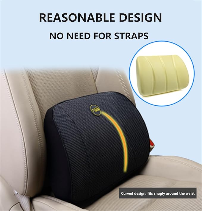 Heightening Wedge Car Seat Cushion Pad for Driving with Comfort Memory Foam, Curved Design Closely Adheres to The Lumbar Spine and Buttocks, Relieving Fatigue Broader Vision (Cushion Set,Dark Gery)