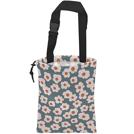 ghatobty Car Trash Bag Hanging White Daisy Car Trash Can Waterproof Garbage Bag Hanging for Car Back Seat