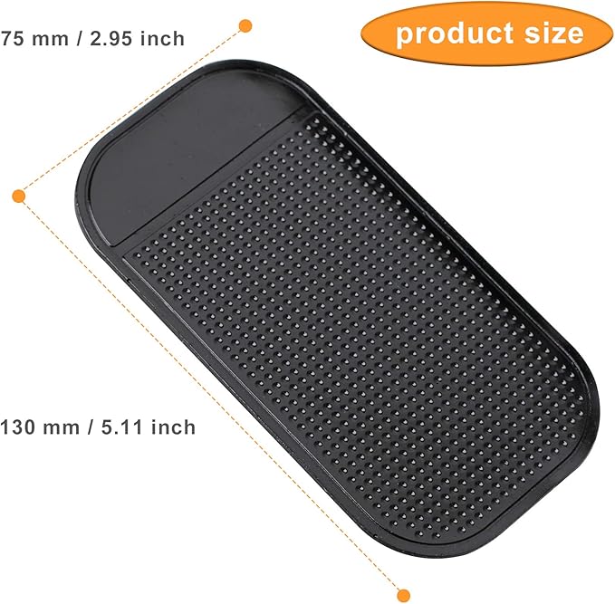 Radar Detector Dash Mat - Anti-Slip Magic Pad, Car Dashboard Non Slip Mat Dashboard Magic Mounting Pad for Radar Detector Passport 9500ix, Escort, Cobra, Beltronics, Whistler, Cell Phone (2 Pack)