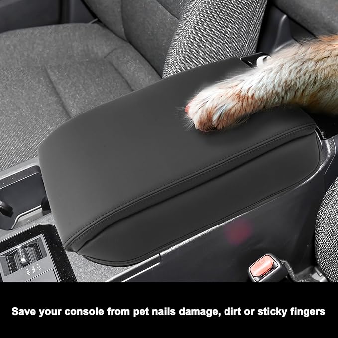 SXCY for 2024 2025 2026 Land Cruiser Armrest Cover for Toyota Land Cruiser 2025 2026 Center Console Cover 2024 2025 2026 Land Cruiser Center Console Cover for 2025 2026 Land Cruiser (Black Line (Pad))