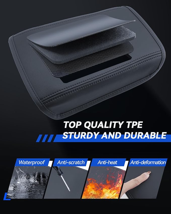 Armrest Cover for 2022 2023 2024 2025 2026 Hyundai Tucson (SE/SEL/SEL Convenience/XRT/N Line/Limited) Accessories Center Console Middle Lid Pad Protector for Car Elbow Rest