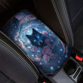 Wolf Rose Print Car Arm Rest Cover Pad Dust-Proof Anti-Slip Center Console Cushion Pad Universal Car Interior Decor Accessories for Truck Sedan SUV, Easy to Install