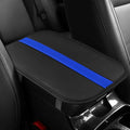 Car Center Console Cushion Pad, Arm Rest Cover for Car, Leather Waterproof Auto Armrest Seat Box Protector, Auto Armrest Storage Box Accessories Fits for Most Vehicles, SUVs, Trucks (Blue)