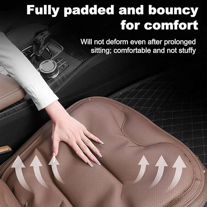 Car Seat Cushion for Porsche Macan 2015-2025-pr, Breathable Non-Slip Driver Seat Pad Ergonomic Memory Foam for Long Driving Car Office,A/2Pcs-Red