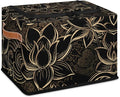 Storage Bins With Zipper Lid, Collapsible Trunk Organizer, Car Organizers and Storage Bins with Lids, Decorative Storage Boxes with Handle, Home Storage Baskets For Organizing (Golden Lotus)