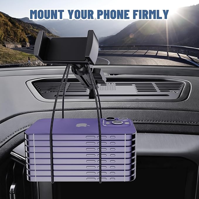 Dash Platform Phone Mount Compatible with 2019 2020 2021 2022 2023 2024 2025 Chevy Silverado & 2019-2021 GMC Sierra 1500 Accessories Metal Cell Phone Holder