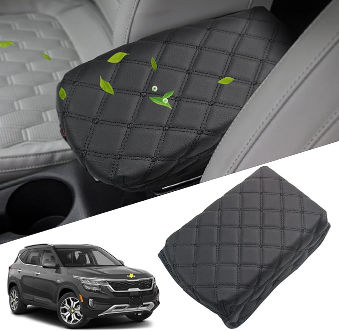 SKTU for 2021 2022 2023 2024 2025 2026 Kia Seltos Armrest Cover 2023 2024 2025 2026 Seltos Accessories Armrest Pad 2024 2025 2026 Seltos Seat Box Pad 2024 2025 2026 Seltos Center Console Cover