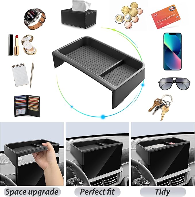 SKTU Upgrade for 2025 2026 Ford Explorer Dashboard Organizer for 2025 2026 Ford Explorer (Active/ST-Line/Platinum/ST) Behind Screen Organizer Ford Explorer 2025 2026 Accessories Dashboard Tray