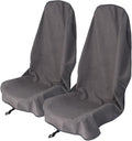 nbnhxnff Sweat Towel Car Seat Cover Protector Front Seats for Gym Workout, Running, Swimming, Beach and Hiking, Waterproof Universal Seat Cover for Car, Trucks, Van & SUV (Grey, 2pcs Front Seat)