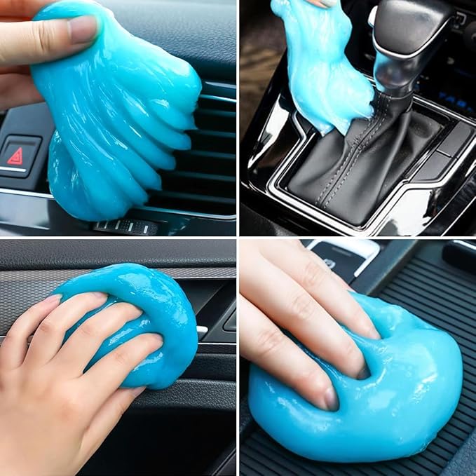 Cleaning Gel for Car, Universal Vehicle Interior Detailing Cleaning Putty Gel, Detail Cleaner Tools for Keyboard Vent PC Laptop Camera, Automotive Duster Remover Cleaner Accessories (Blue)