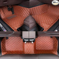 Customize All-Weather Protection Waterproof Leather Floor Mats for Cars, SUVs, and Trucks According to Automotive Model (Brown)