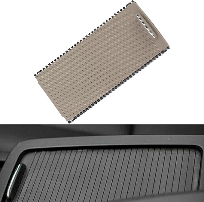 W204,Center Console Roller Cover,Center Console Slide Roller Cup Holder Blind Cover A20468076079051 Replacement for Benz W204 W212(Beige)