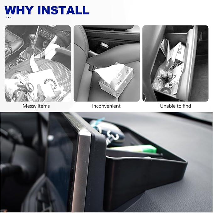 Nosxxus Center Console Dash Storage Tray Compatible with RAV4 2019-2022 2023 2024 Insert Storage Tray Secondary Interior Accessories-Not for New 10.5'' Multimedia Display