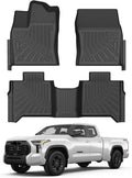 Cartist Floor Mats for Toyota Tundra 2022-2025 2026 CrewMax Cab, All Weather Floor Liners for Tundra Accessories, Heavy Duty TPE Car Mats, Car Accessories