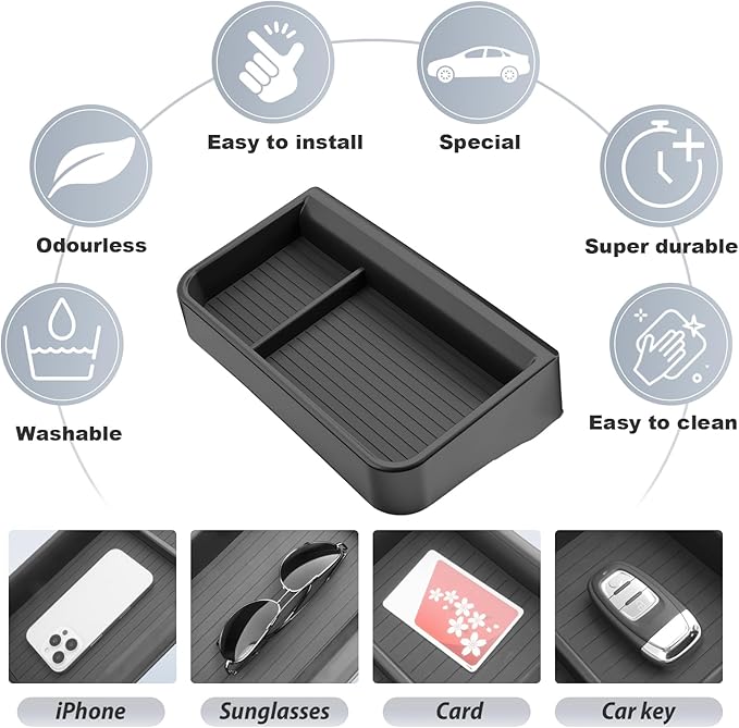 SKTU Upgrade for 2025 2026 Ford Explorer Dashboard Organizer for 2025 2026 Ford Explorer (Active/ST-Line/Platinum/ST) Behind Screen Organizer Ford Explorer 2025 2026 Accessories Dashboard Tray