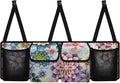 Bohemian Mandala Floral Flowers Car Trunk Organizer, Space Saving Expert, 4 Compartments, Multicolored