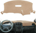 Yiz Dash Cover Mat Custom Fit for Dodge Caravan/Grand Caravan/Chrysler Town Country/Voyager/Grand Voyager Without Raised Display w/o Sensor and Speaker,Dashboard Cover Pad Carpet (Beige) J128