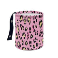 Pink Leopard Print Car Trash Can, Cute Car Trash Bag, Vehicle Trash Can, Multipurpose Trash Bag Hanging, Portable, Waterproof Storage Bag for Cars