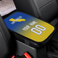 Custom Football Car Armrest Covers Universal Auto Center Console Pad Car handrail Box Cushion Personalized Add Name & Number Fans Gift Fit Suit for SUV Truck Sedan Van