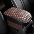 Car Center Console Cover for Toyota 4Runner 2010-2024, Universal Leather Armrest Cushion Anti-Slip Comfort Protection Arm Rest Storage Box Mat Pads Interior Accessories,Brown