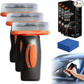 3 Packs Handheld Glass Oil-Film Remover, Car Glass Cleaner Oils Film Cleaning Brush, Q4 Glass Guard Windshield Cleaner & Oil Films Remover Emulsion Coating for Cars Window, Crystal Clear View