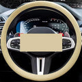 Silicone Steering Wheel Cover, Car Steering Wheel Cover, Anti-Slip Car Steering Wheel Protective Cover, Fit 12.6-16 Inch, for Car SUV Truck Van, for Women & Men (Beige)