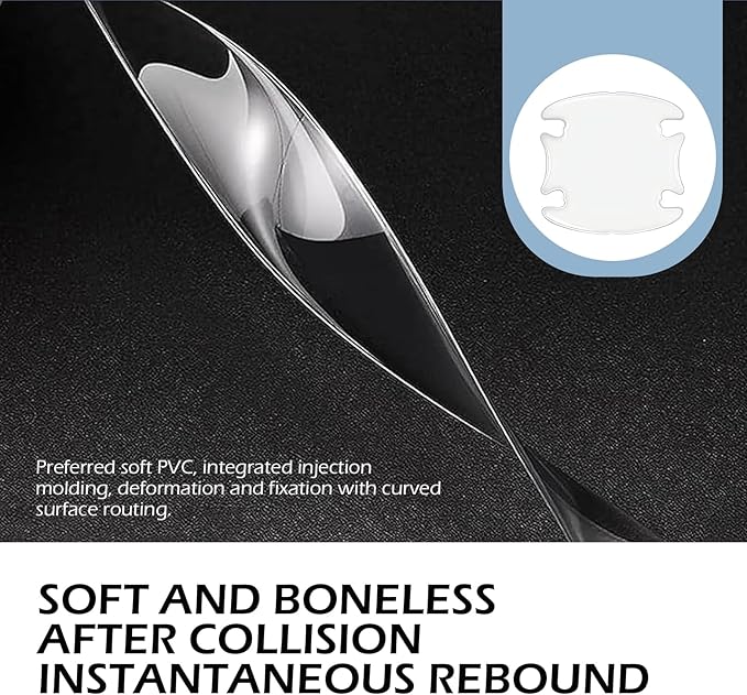 8 PCS Car Door Handle Protector, Anti-Scratch Door Bowl Paint Guard Stickers, Drip Glue Waterproof Auto Handle Protective Film, Universal Fit for Most Cars (Transparent #8PCS)