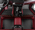 Custome Car Mats Accessories All Weather Floor mats Compatible with Automotive Floor Mats Passenger car mats (Wine red Black)