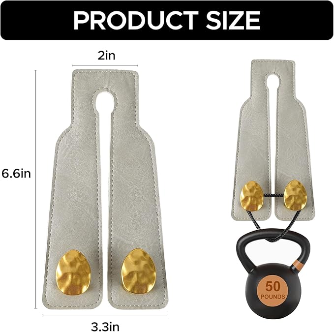 URIZZD 4 PCS Leather Car Seat Hooks for Headrest, Vehicle Hanger Storage Organizer Universal for Handbag Purse, Car Accessories Gift (Grey-Gold-4 PCS)