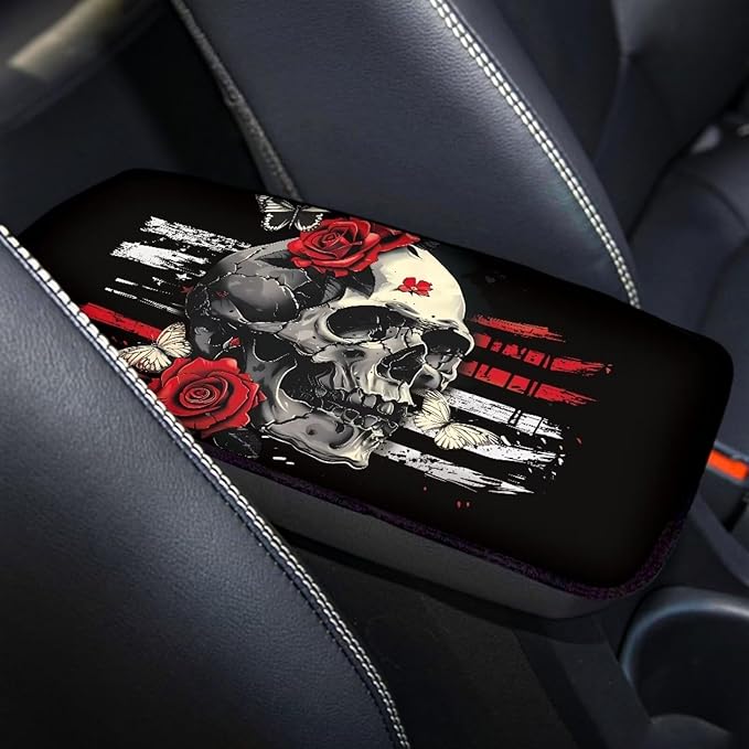 Biyejit Car Center Console Armrest Cushion Cover Pad Car Interior Decor Accessories Universal Fit for Sedan, Truck, SUV