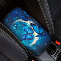 UNICEU Butterfly Car Interior Set Moon Butterflies Car Center Console Pad Universal Washable Auto Armrest Seat Box Cover Interior Protector Universal Fit SUV Vehicles