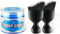 SINGARO Car Cleaning Kit, Universal Car Interior Cleaning Gel and Detailing Brush, Car Putty with 2 Soft Brush Accessories, Car Slime and Dust Brush, Cleaner Gifts for Men Women