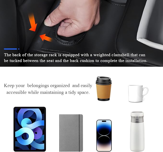 Kewucn Car Back Seat Organizer, Leather Sofa Cup Pocket, Waterproof Pillow to Store Drink Snack Phone, Universal Auto Couch Holder for Car, RV, Bed (Gray)