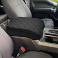 Xaido Center Console Cover for 2015-2020 Ford F150 / 2017-2022 F250 F350 F450 & 2018-2024 Expedition, Leather Armrest Protector Pad (Bucket Seat Only)