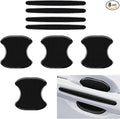 8 PCS Car Door Handle Protector, Reflective Door Handle Bowl Stickers, Anti-Bumping & Anti-Scratch Doors Handles Paint Protective Film, Universal for Most Cars SUVs Trucks (Black)