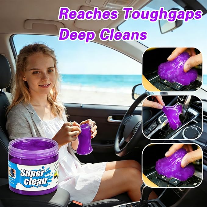 Car Cleaning Gel 2-Pack – Universal Car Cleaning Putty for Interior Detailing, Auto Cleaning Kit Slime & Dust Remover, Car Putty for Cleaning Vents, Dashboards & Keyboards, Gifts for Men & Women