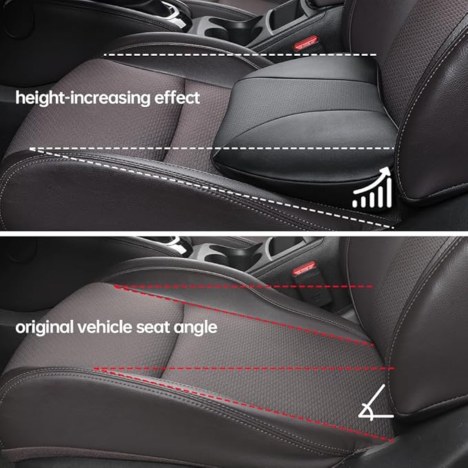 Aerovia 1p Memory Foam Lumbar Support Pillow for car Lower Back Pain Relief - Back Cushion for Driving, Chair Support for Car-Office Chair（Black）