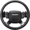 COFIT Breathable Car Steering Wheel Cover 16 inch Auto Universal Leather Wrap Non-Slip Steeringwheel Protector Automotive Interior Accessories, Black (Suit for 15 1/2-16 inch)