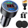 131W Car Charger Super Fast Charging Cigarette Lighter USB Phone Accessories Charger Voltmeter Adapter with QC USB c Type c PD Universal Quick Charge Multi 4 Port for 12-24v Car Cigarette Lighter Plug