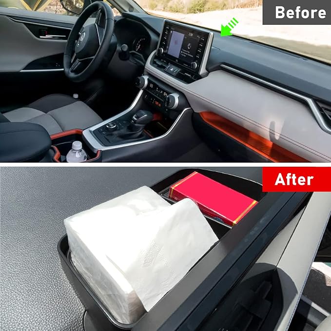 Jaronx Compatible with Toyota RAV4 Dash Organizer 2025 2024 2023 2022 2021 2020, 8" Screen Dashboard Organizer Tray for Toyota RAV4 Accessories