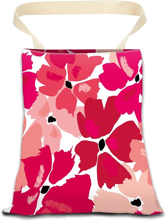 ANKVRP Car Garbage Can, Hanging Car Trash Can Bag for Back Seat Organizer, Pink Cute Flowers