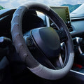 Grey Truck Steering Wheel Cover with Breathable Grip, Premium Faux Leather, Universal fit for Full Size Trucks and SUVs with Steering Wheel Size 15.5" to 16"